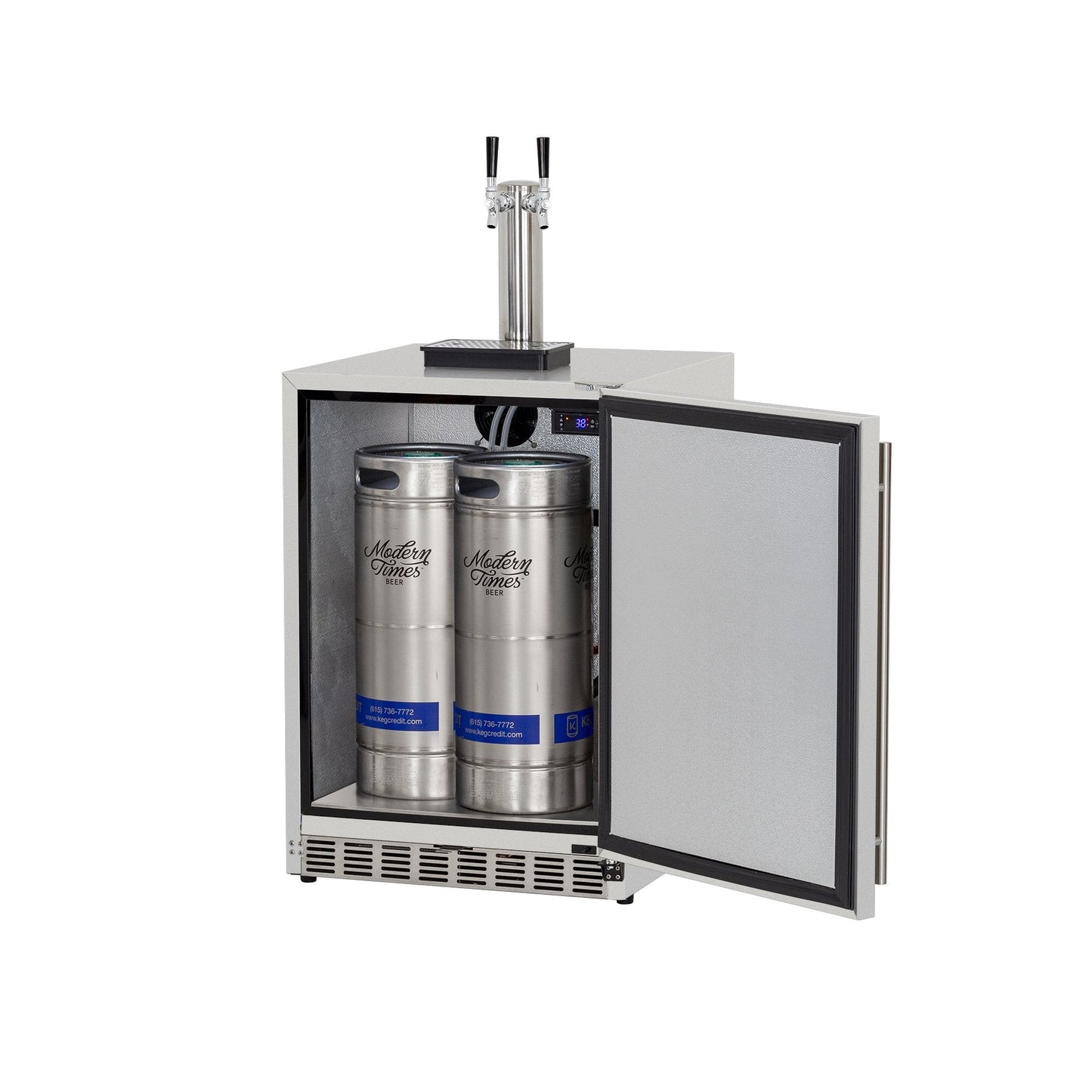 6.6c Deluxe Outdoor Rated Double Tap Kegerator - Completed by Summerset