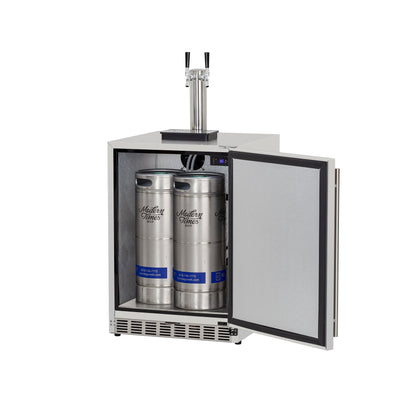 6.6c Deluxe Outdoor Rated Double Tap Kegerator - Completed by Summerset