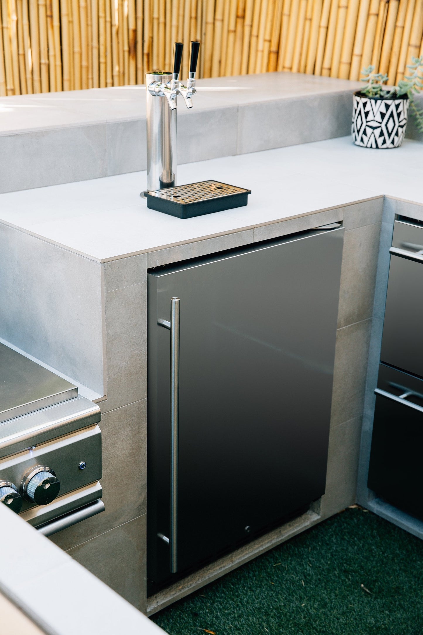 6.6c Deluxe Outdoor Rated Double Tap Kegerator - Completed by Summerset