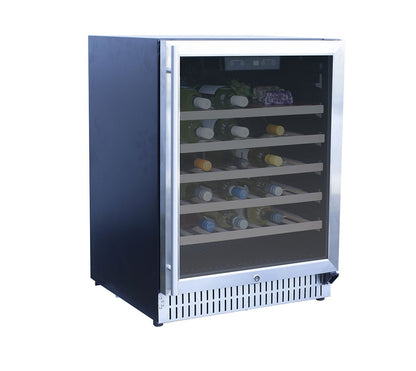 24" Outdoor Rated Dual Zone Wine Cooler by Summerset