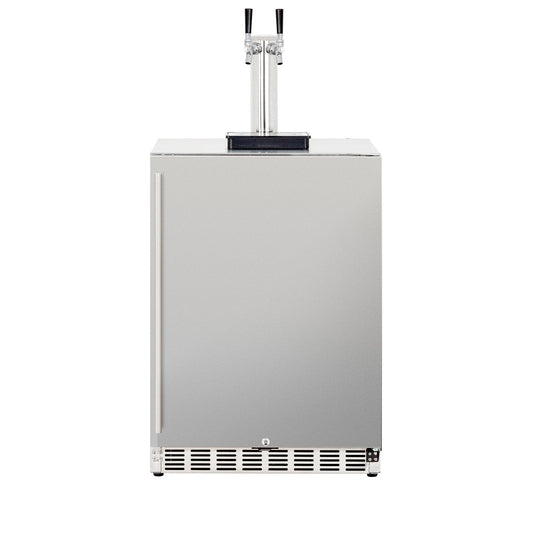 6.6c Deluxe Outdoor Rated Double Tap Kegerator - Completed by Summerset